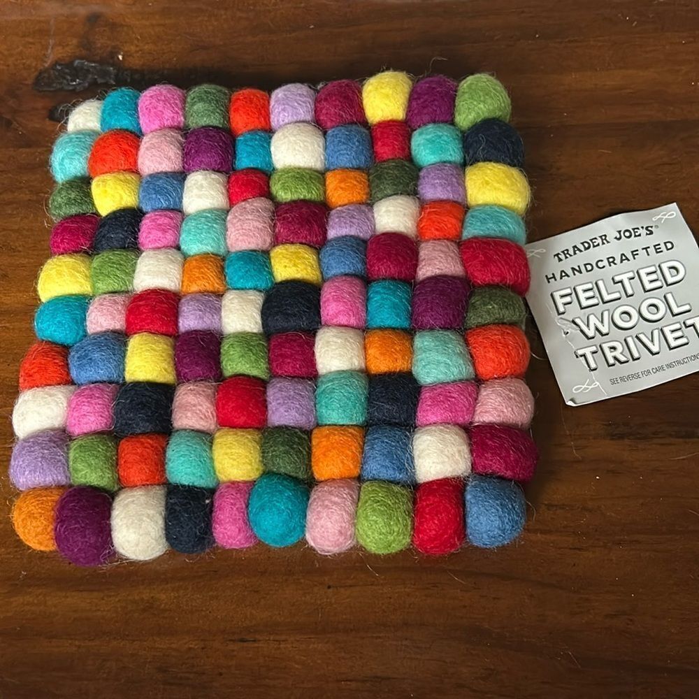 Trader Joe’s Handcrafted Felted Wool Trivet NWT